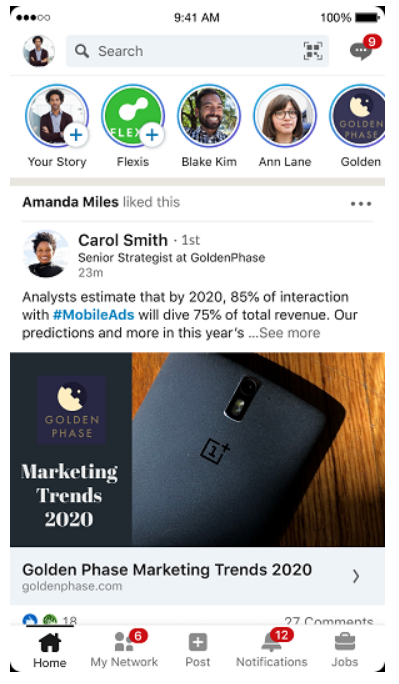 linkedin stories
